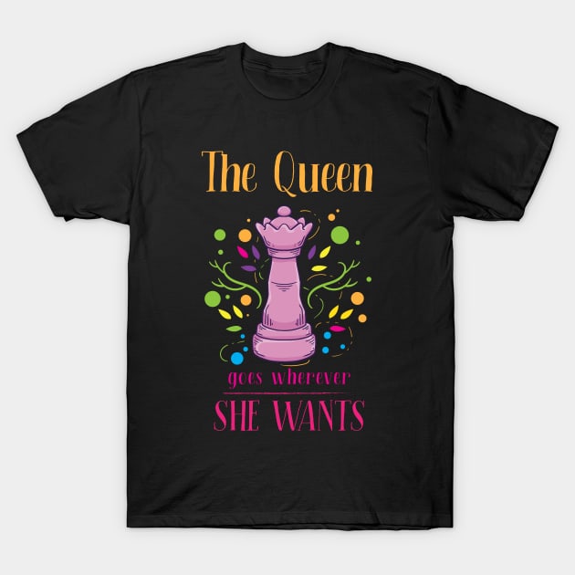 Chess Queen Chess Player T-Shirt by CreativeGiftShop